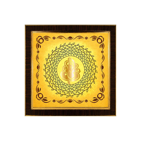 Lord Ganesha Wall Frame | 3D Golden Acrylic Ganpati Wall Decor | Vastu Wall Hanging for Home Entrance | Pooja Room Decoration