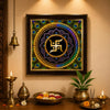 Golden Acrylic Swastik Wall Frame | Vastu Wall Decor for Home Entrance | Pooja Room Wall Hanging | Religious Decor for Home & Office