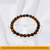 Tiger Eye Stone Bracelet for Men & Women | Natural Tiger Eye Crystal Beads | Good Luck, Confidence & Positive Energy | Stretchable Crystal Bracelet