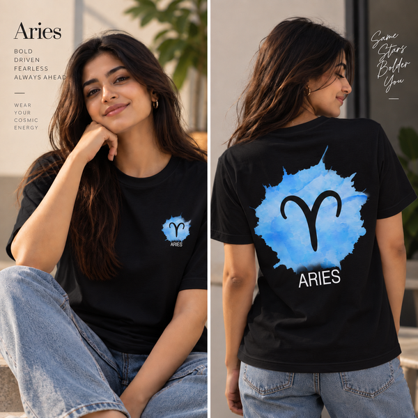 Aries Zodiac T-Shirt for Men & Women | Born to Lead | Unisex Astrology Graphic Tee