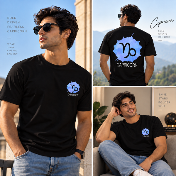 Capricorn Zodiac T-Shirt for Men & Women | Built to Achieve | Unisex Astrology Graphic Tee