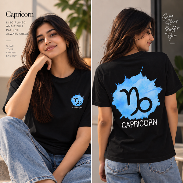 Capricorn Zodiac T-Shirt for Men & Women | Built to Achieve | Unisex Astrology Graphic Tee