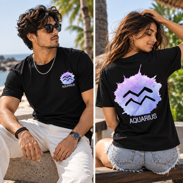 Aquarius Zodiac T-Shirt for Men & Women | Never Meant to Fit In | Unisex Astrology Graphic Tee