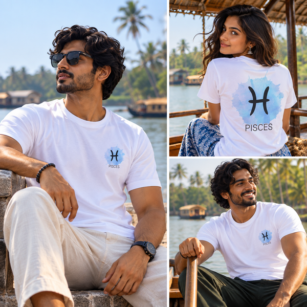 Pisces Zodiac T-Shirt for Men & Women | Dream Deep. Feel Deeper. | Unisex Astrology Graphic Tee