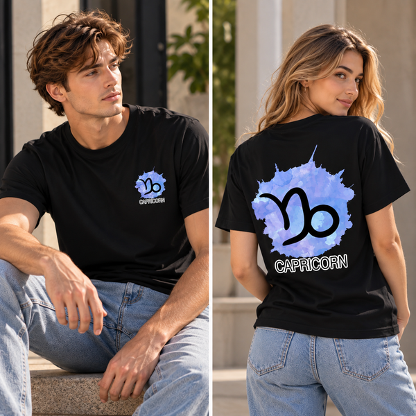 Capricorn Zodiac T-Shirt for Men & Women | Built to Achieve | Unisex Astrology Graphic Tee