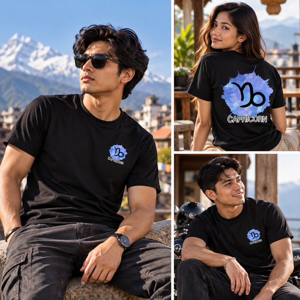 Capricorn Zodiac T-Shirt for Men & Women | Built to Achieve | Unisex Astrology Graphic Tee