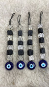 Black Tourmaline with Selenite Evil Eye Hanging for Protection, Positivity, Peace & Balance | Crystal Hanging for Home, Office, Main Entrance & Car Décor