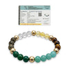 Dhan Yog Crystal Bracelet for Men & Women | Citrine, Tiger Eye, Green Jade, Green Aventurine, Sphatik & Pyrite Crystals | Wealth, Good Luck & Positive Energy | Stretchable Crystal Bracelet