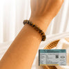 Tiger Eye Stone Bracelet for Men & Women | Natural Tiger Eye Crystal Beads | Good Luck, Confidence & Positive Energy | Stretchable Crystal Bracelet