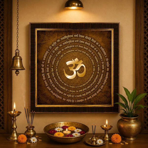 Om Wall Frame | Vastu Wall Decor for Home Entrance | Pooja Room Wall Hanging