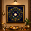Golden Acrylic Swastik Wall Frame | Vastu Wall Decor for Home Entrance | Pooja Room Wall Hanging | Religious Decor for Home & Office