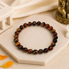 Tiger Eye Stone Bracelet for Men & Women | Natural Tiger Eye Crystal Beads | Good Luck, Confidence & Positive Energy | Stretchable Crystal Bracelet