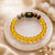 Pisces Zodiac Bracelet for Men & Women | Natural Citrine & Tiger Eye Crystal Beads | Good Luck, Prosperity, Confidence & Positive Energy | Stretchable Crystal Bracelet