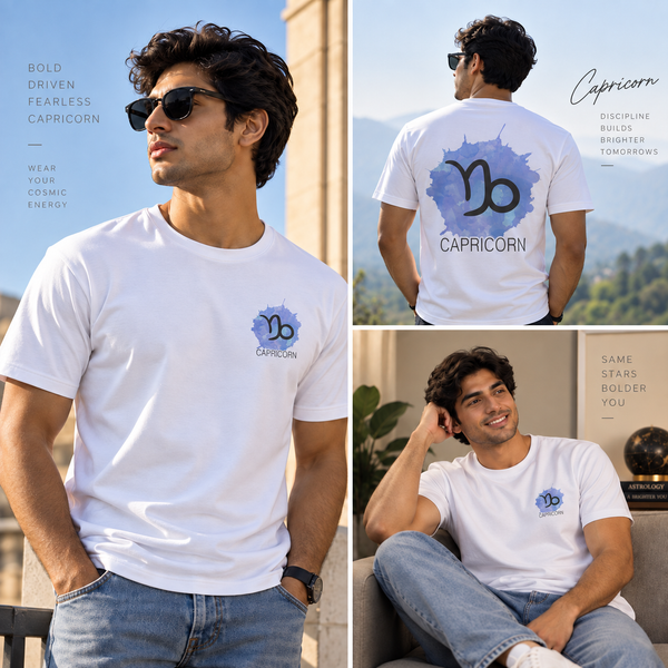 Capricorn Zodiac T-Shirt for Men & Women | Built to Achieve | Unisex Astrology Graphic Tee