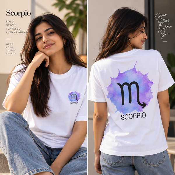 Scorpio Zodiac T-Shirt for Men & Women | I Don't Chase. I Attract. | Unisex Astrology Graphic Tee