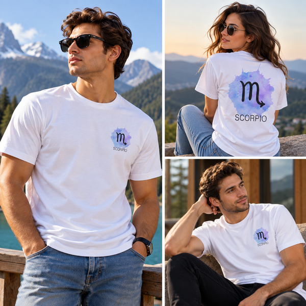 Scorpio Zodiac T-Shirt for Men & Women | I Don't Chase. I Attract. | Unisex Astrology Graphic Tee