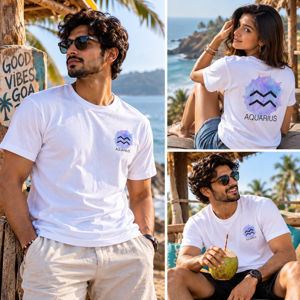 Aquarius Zodiac T-Shirt for Men & Women | Never Meant to Fit In | Unisex Astrology Graphic Tee