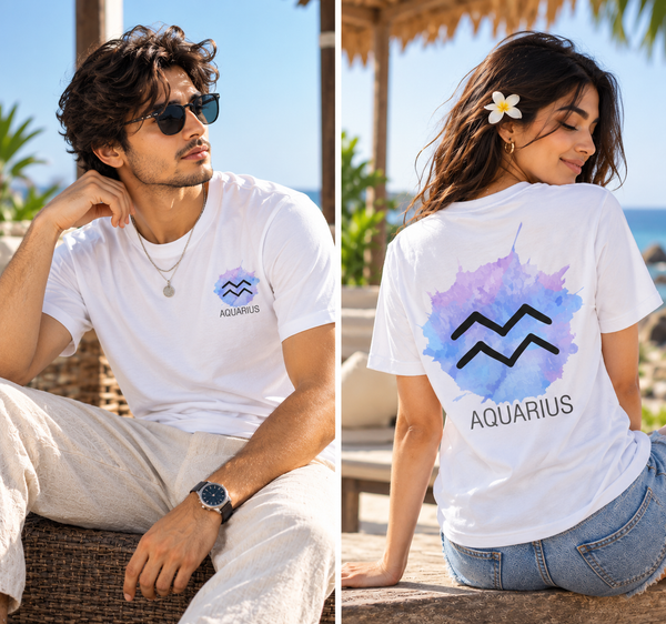 Aquarius Zodiac T-Shirt for Men & Women | Never Meant to Fit In | Unisex Astrology Graphic Tee