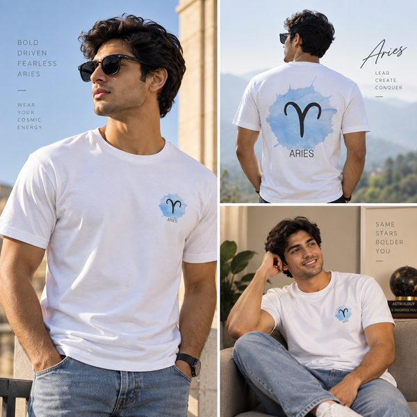 Aries Zodiac T-Shirt for Men & Women | Born to Lead | Unisex Astrology Graphic Tee