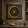 Golden Acrylic Swastik Wall Frame | Vastu Wall Decor for Home Entrance | Pooja Room Wall Hanging | Religious Decor for Home & Office