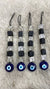 Black Tourmaline with Selenite Evil Eye Hanging for Protection, Positivity, Peace & Balance | Crystal Hanging for Home, Office, Main Entrance & Car Décor